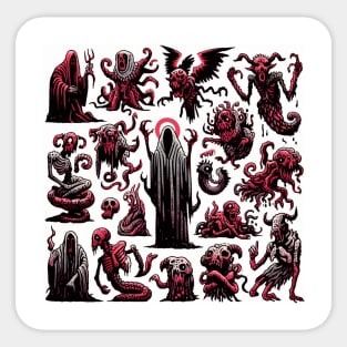 PATRON DE CRIATURAS DE HORROR Sticker